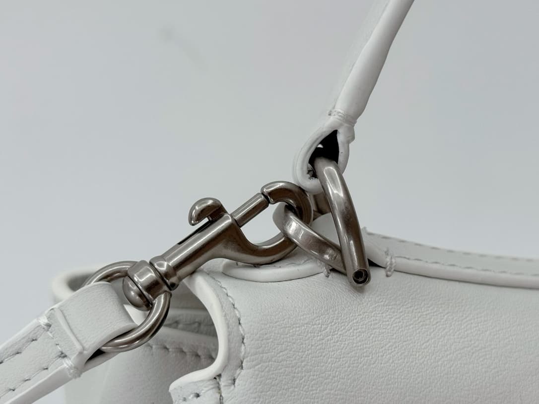 Balenciaga Rodeo Mini Bag in White Leather With Silver-Tone Metal TOP
