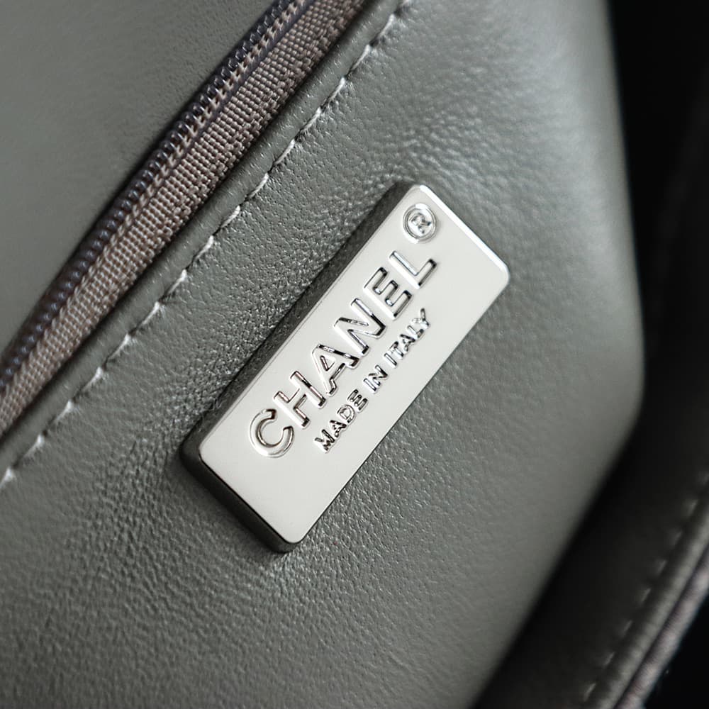Chanel Flap Bag With Silver Sequins A