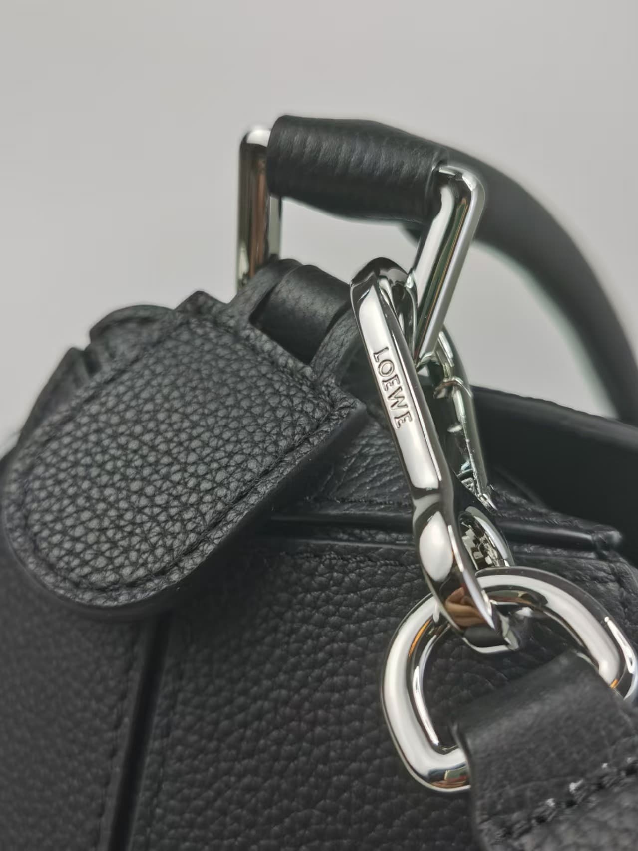 Small Puzzle bag in soft grained calfskin & Silver Metal Black High