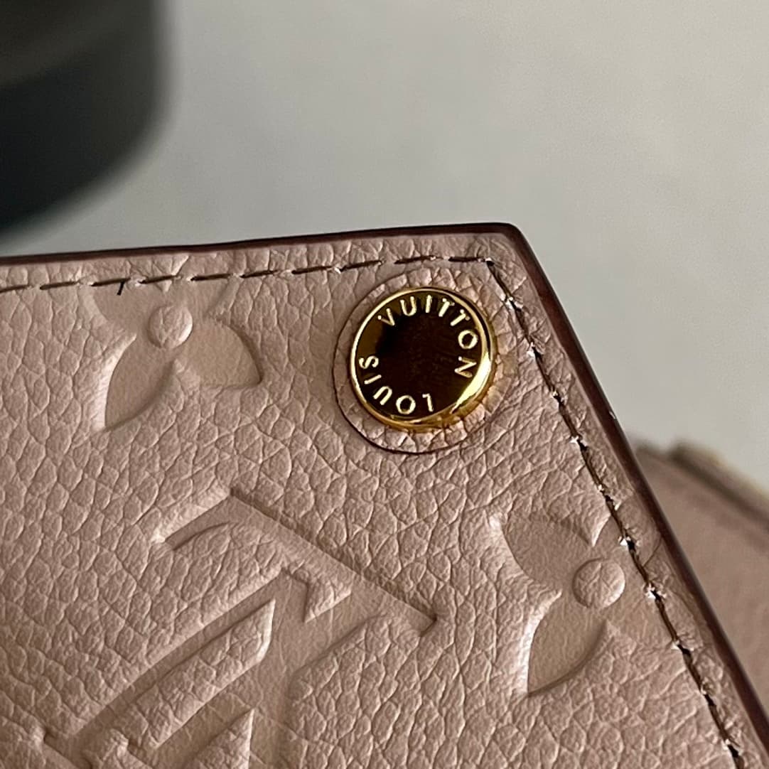 Louis Vuitton Zoé Wallet Tourterelle Gray Monogram Empreinte Leather M69800 Hgih