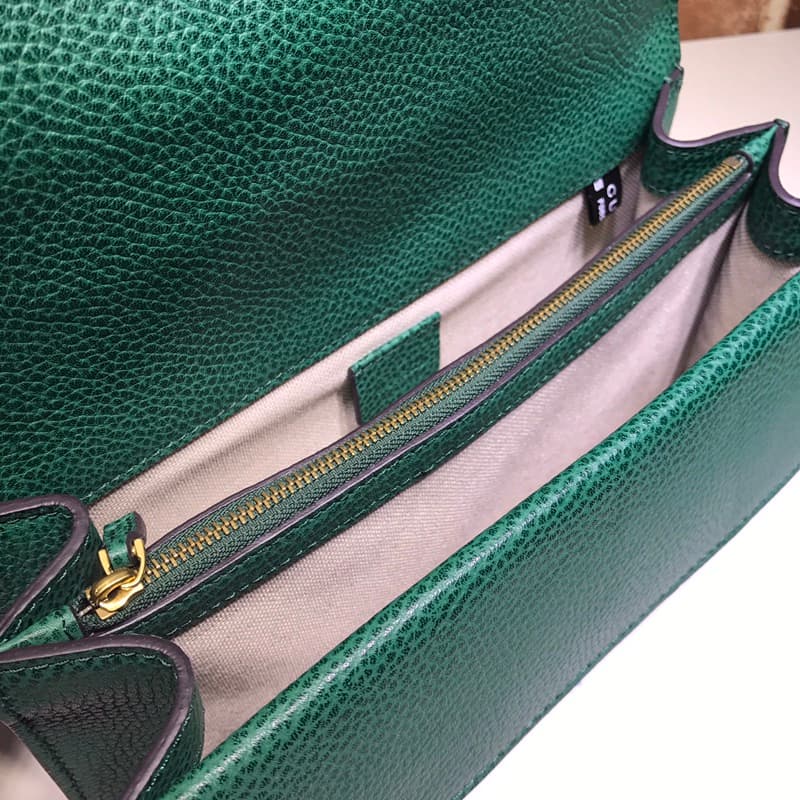DIONYSUS GG SMALL SHOULDER BAG 400249 Leather Green High
