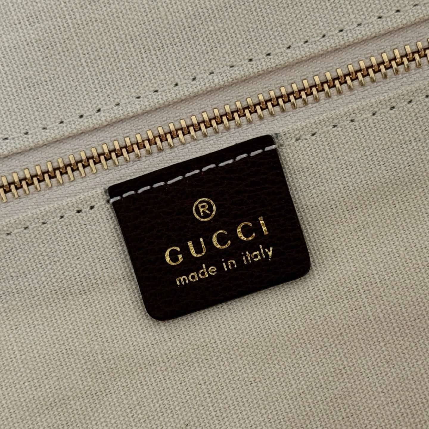 Gucci Tribeca large tote bag with charm natural canvas ‎A0034D High