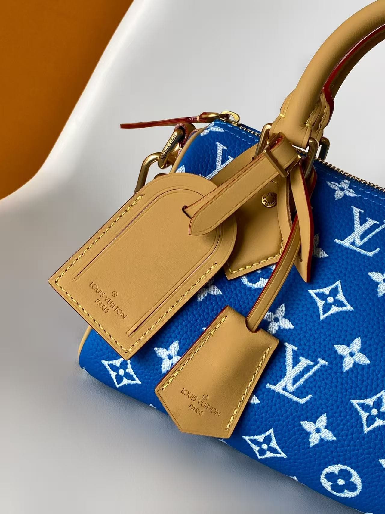 Louis Vuitton Speedy P9 Bandoulière 20 Blue Calfskin leather M28185 High