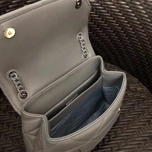 Prada Spectrum Small Bag In Grey Nappa Leather High