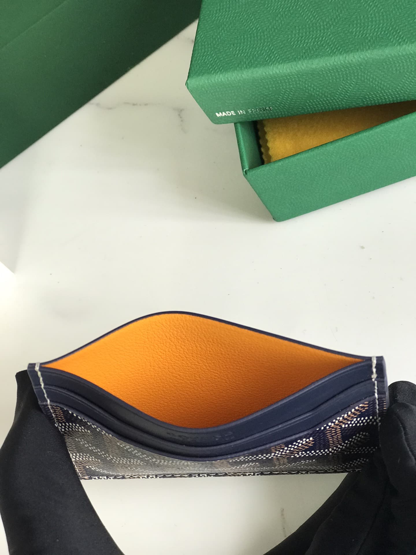 Goyard Saint Sulpice Card Wallet Navy Blue High