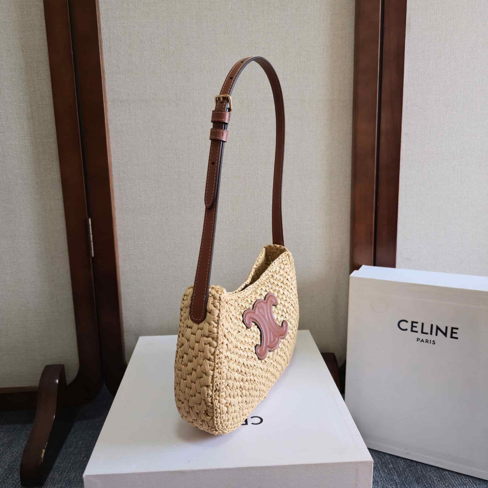 Celine Tilly Bag in Raffia High