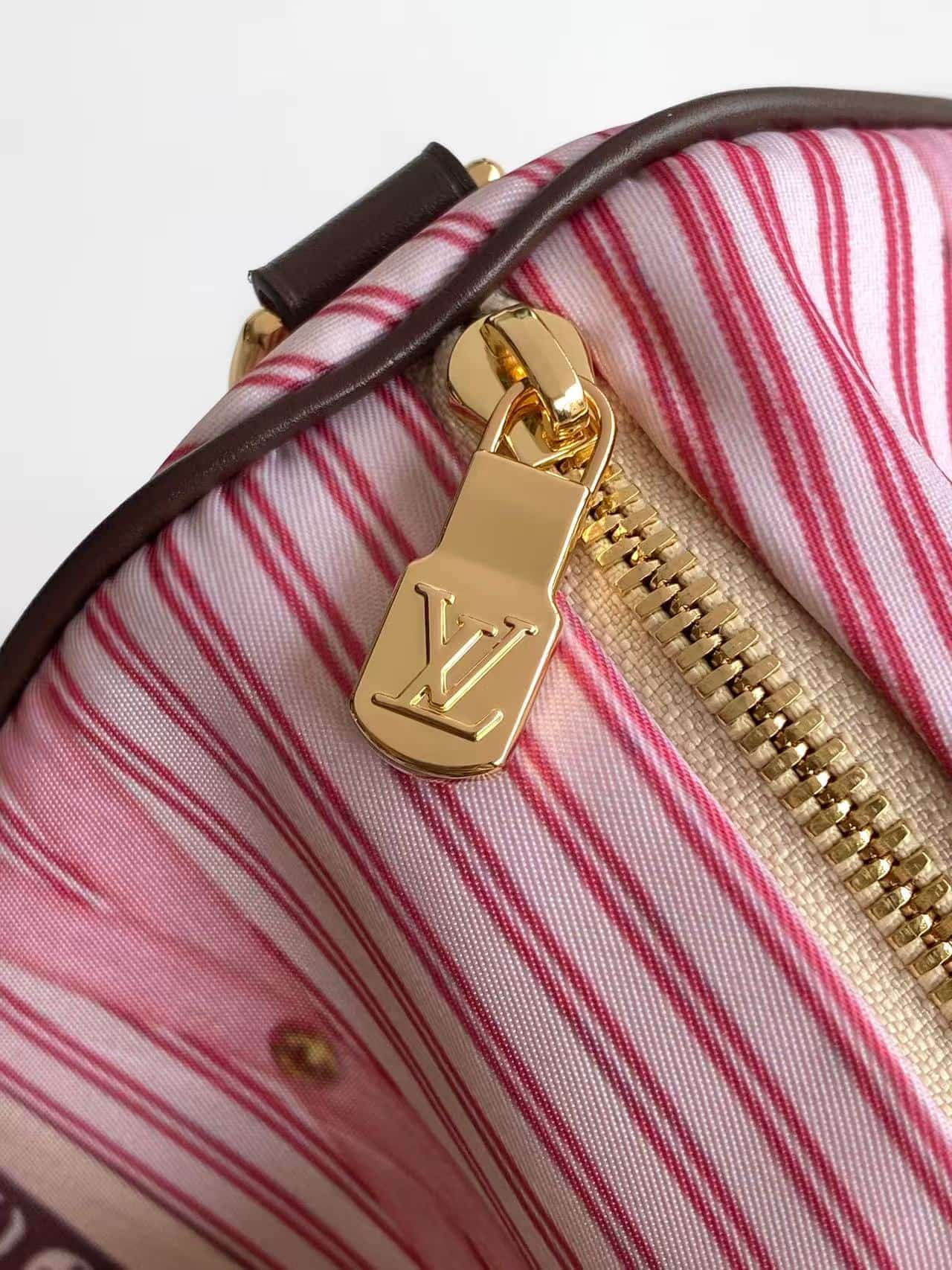 Louis Vuitton Speedy Soft 30 Beige/Pink Textile M28750 High