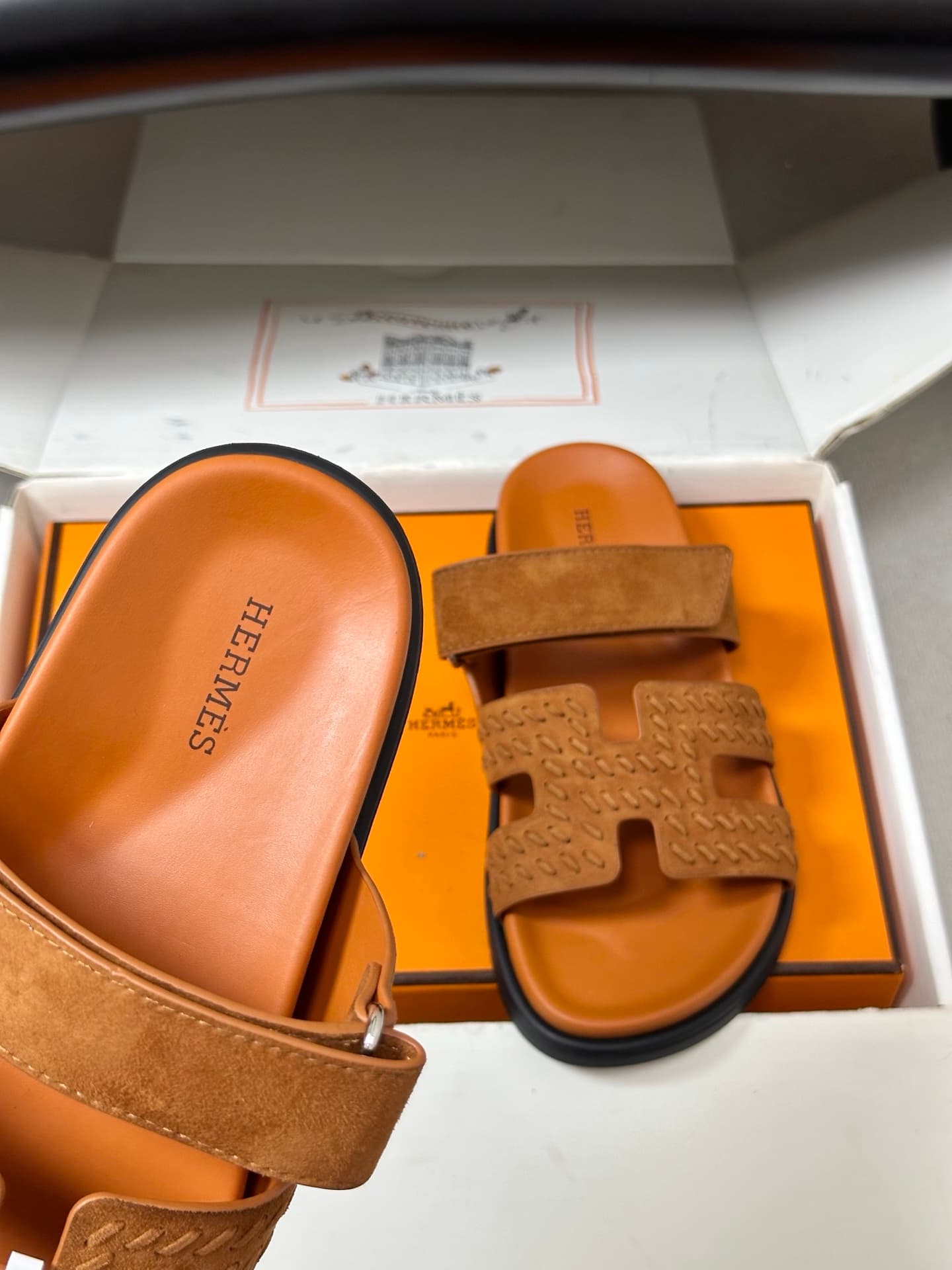 Hermès Chypre braided suede sandals Women