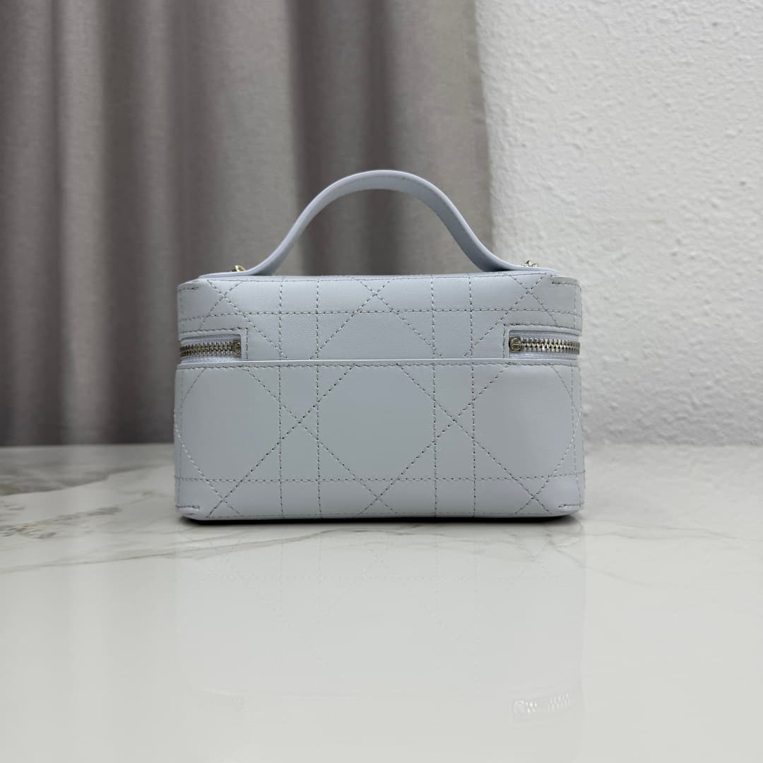 Dior Trianon Soft Vanity Bag Blue Lambskin S4613 High