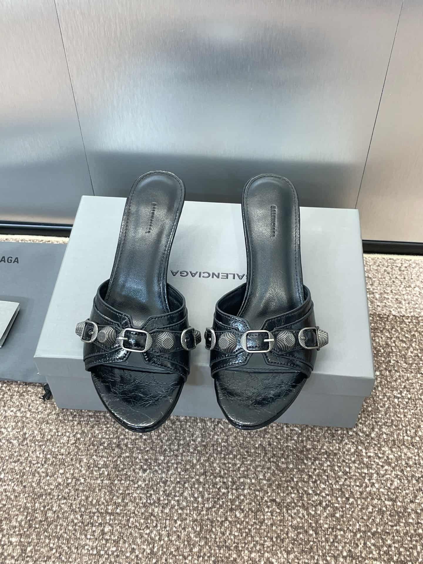 Balenciaga Cagole High Heel Mule Sandal Shoes Women