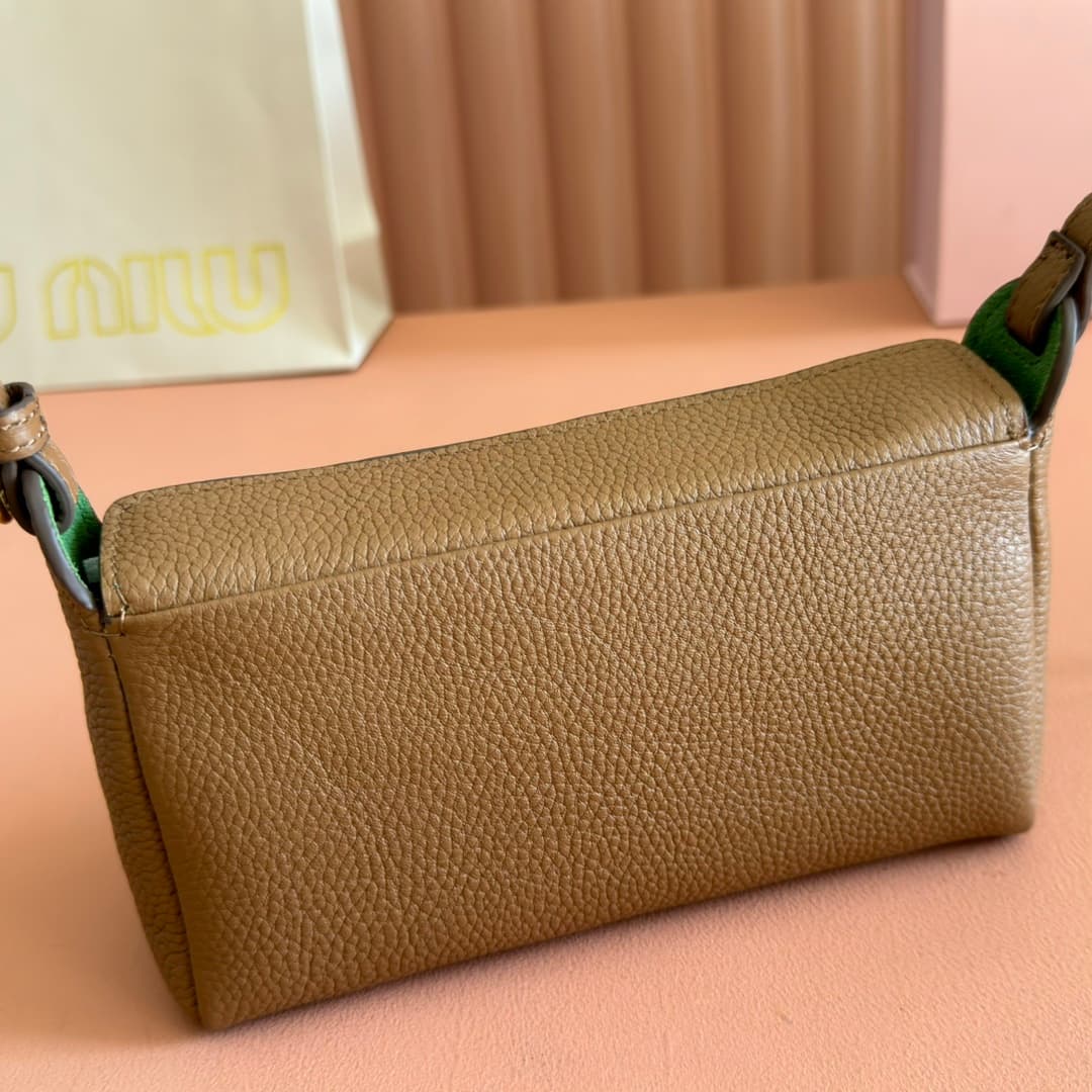 Miu Miu Nappa Calfskin leather pouch Brown 5BE097 TOP