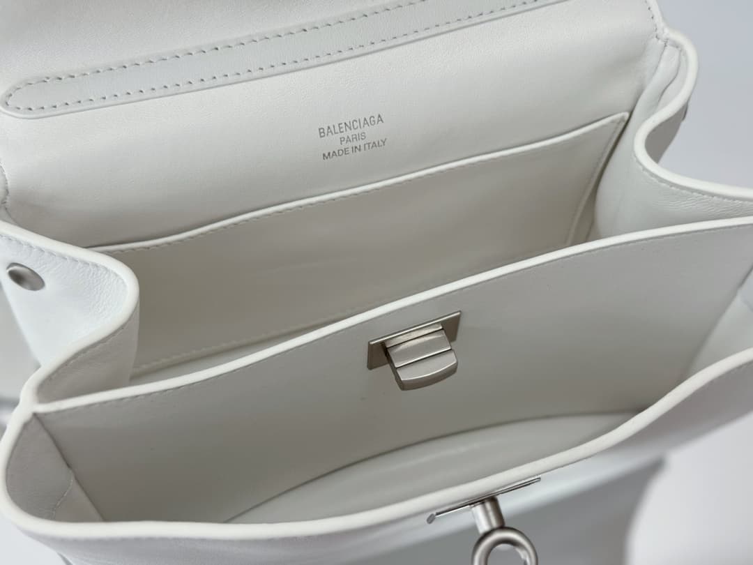 Balenciaga Rodeo Mini Bag in White Leather With Silver-Tone Metal TOP