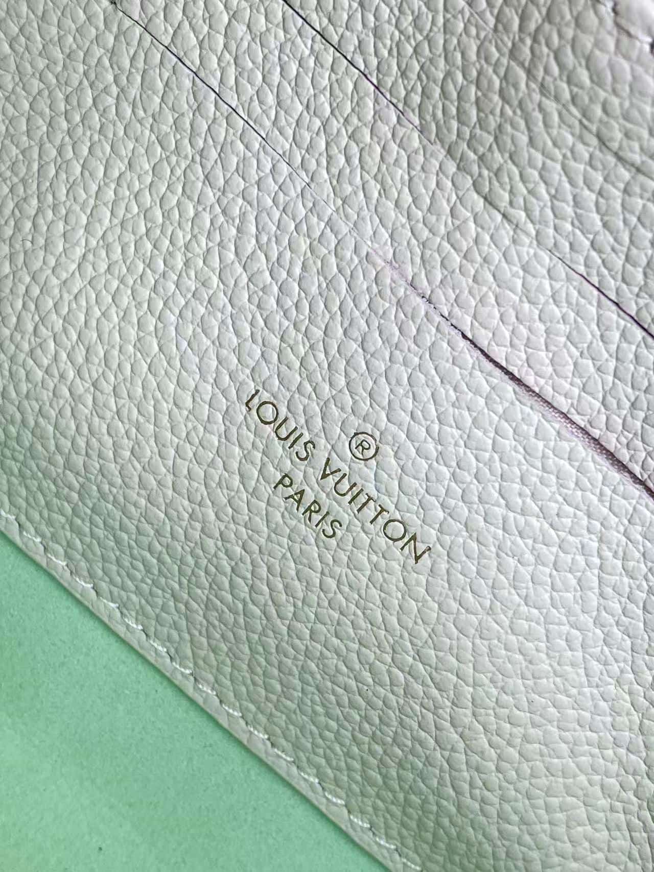 Louis Vuitton Nano Madeleine Milky White/Green Embossed grained cowhide leather M27698 High