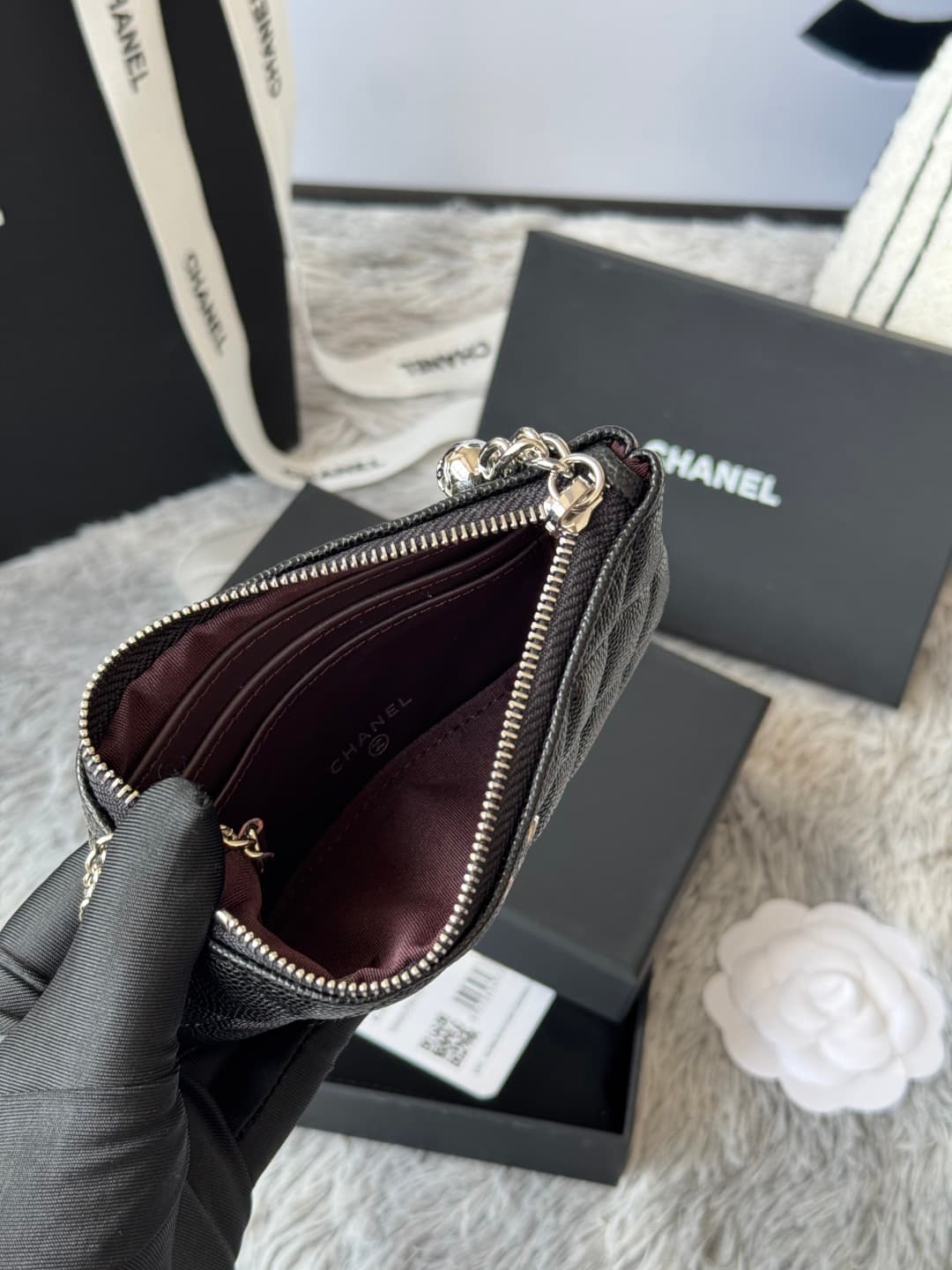 Chanel Classic Mini O-case Zipped Pouch A50168 A