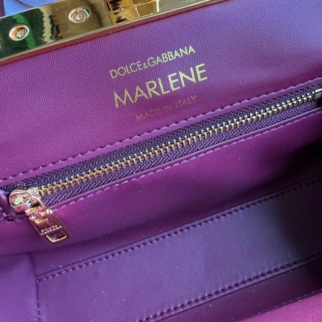 Dolce & Gabbana Mini Marlene Day leather tote bag Claret High