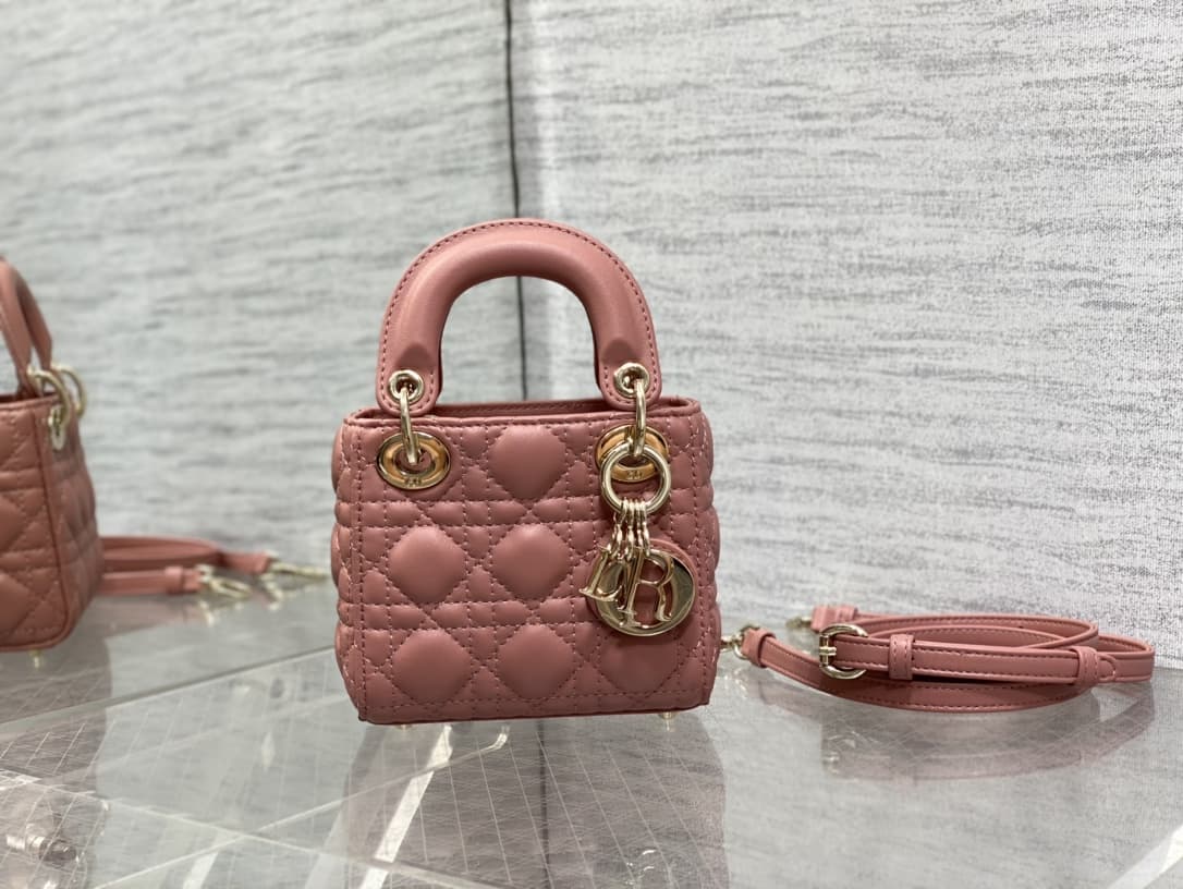 MICRO LADY Dior BAG Cannage Lambskin Pink High