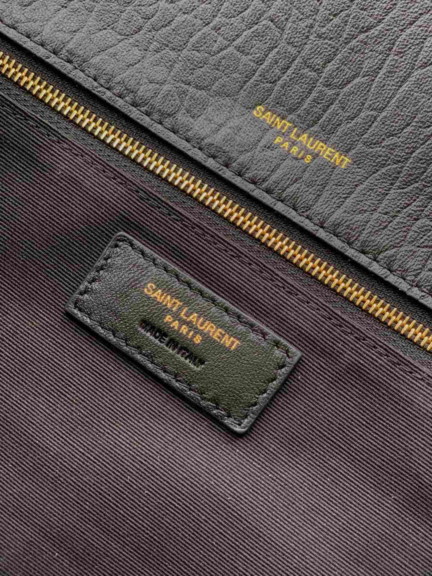 Calypso large in grained lambskin 777399 IN Black High