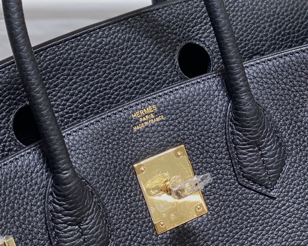 Hermes Birkin 25/30/35cm Bag Calfskin Silver/Gold Metal In Black High