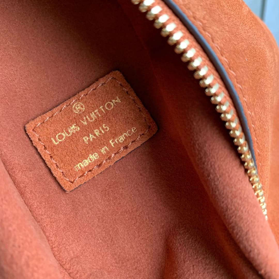 Louis Vuitton Side Trunk MM Suede calfskin leather M15072 Tan High