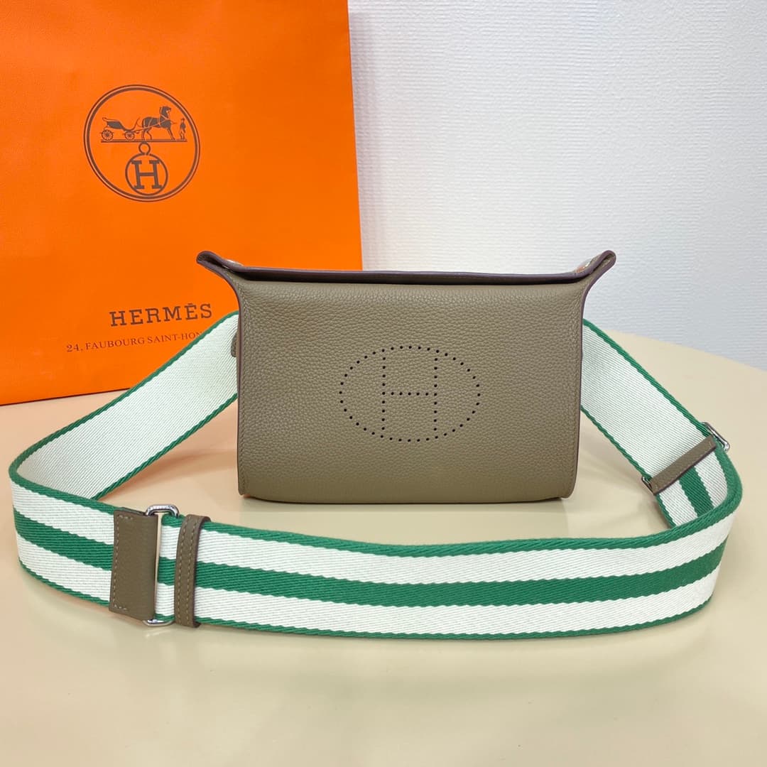 Hermès Videpoches Bag Togo Leather In Tourterelle WAX High