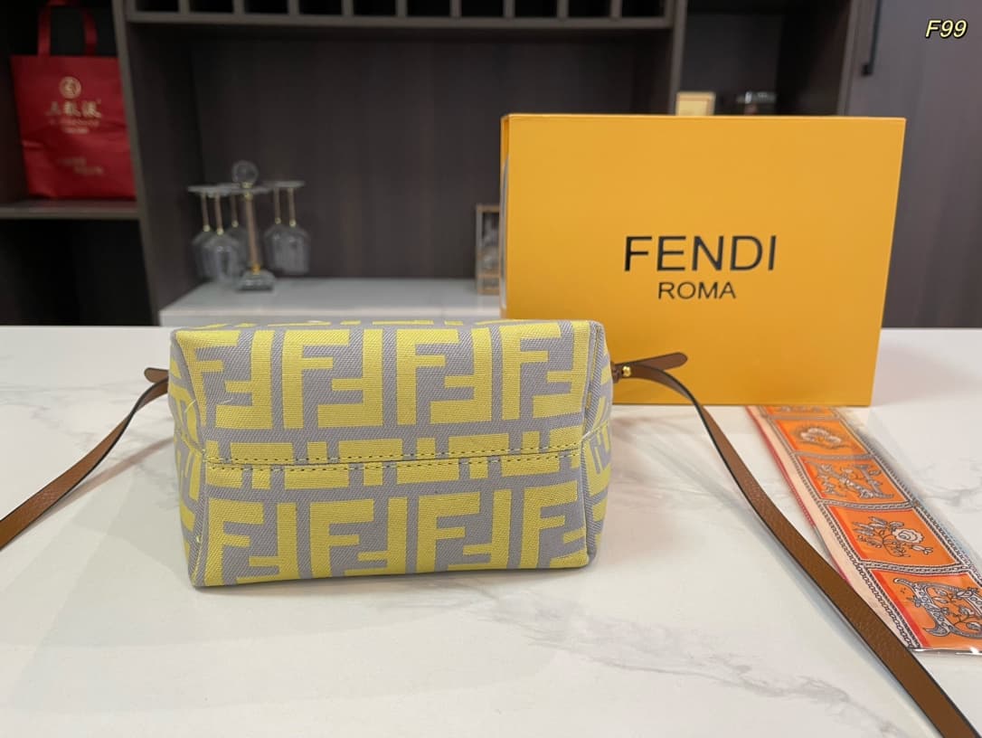 Fendi Mini Roll FF jacquard bag