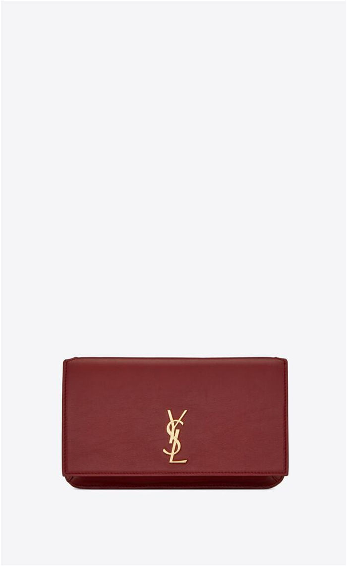 CASSANDRE PHONE HOLDER WITH STRAP IN SMOOTH LEATHER High
