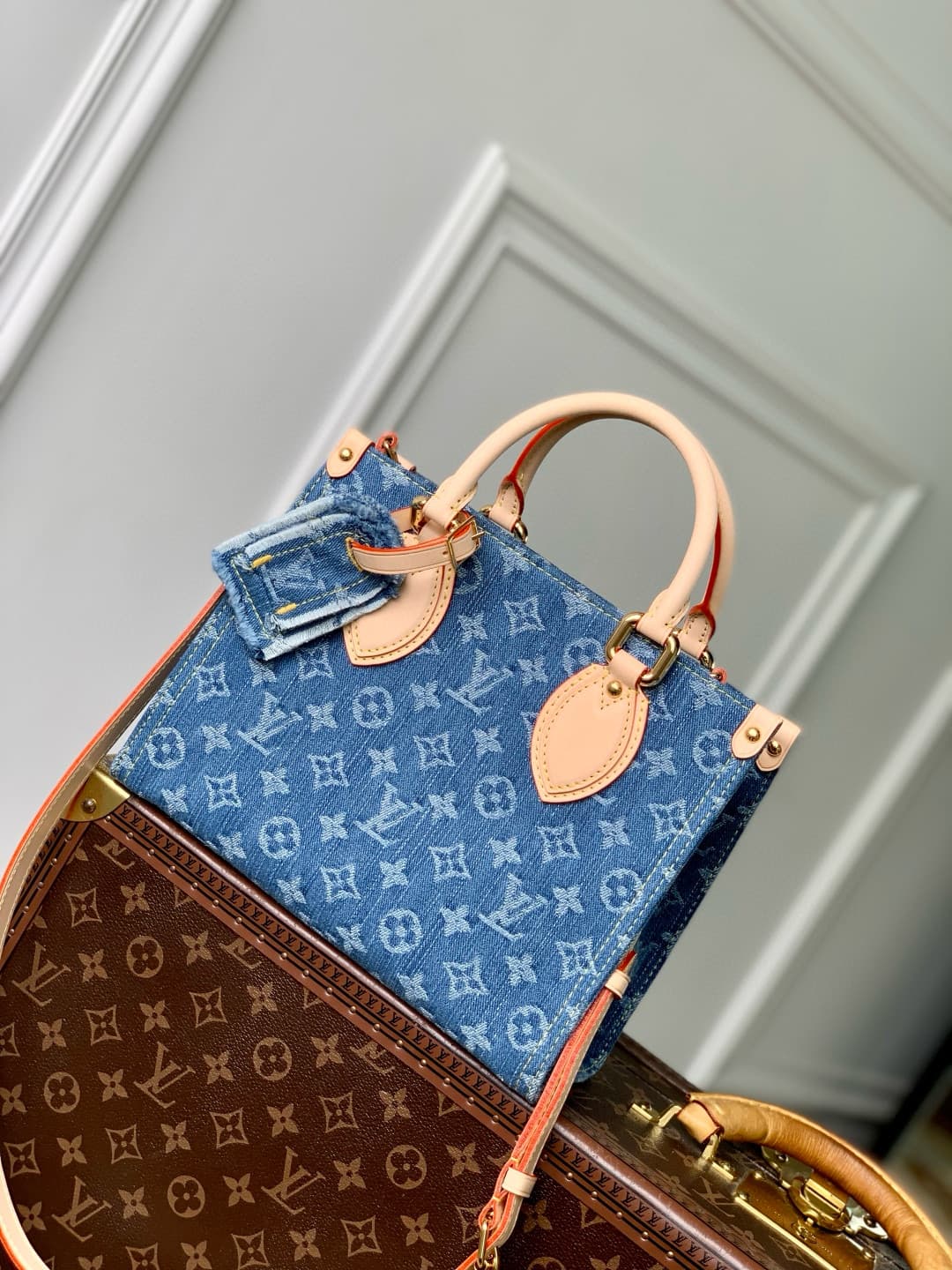 Louis Vuitton OnTheGo PM Denim Blue M14633 High