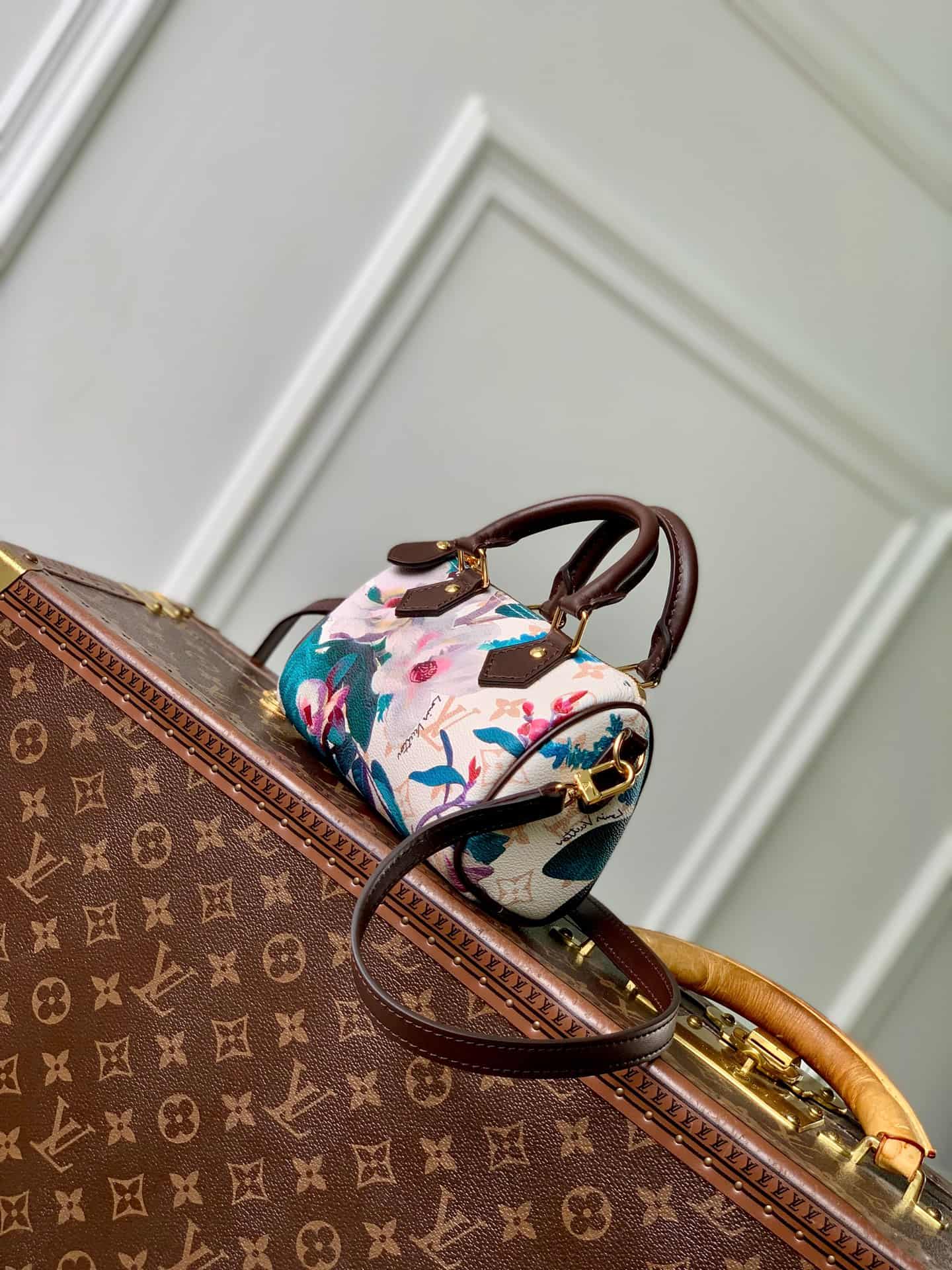 Louis Vuitton Nano Speedy Monogram Dune Coated canvas M29149 High
