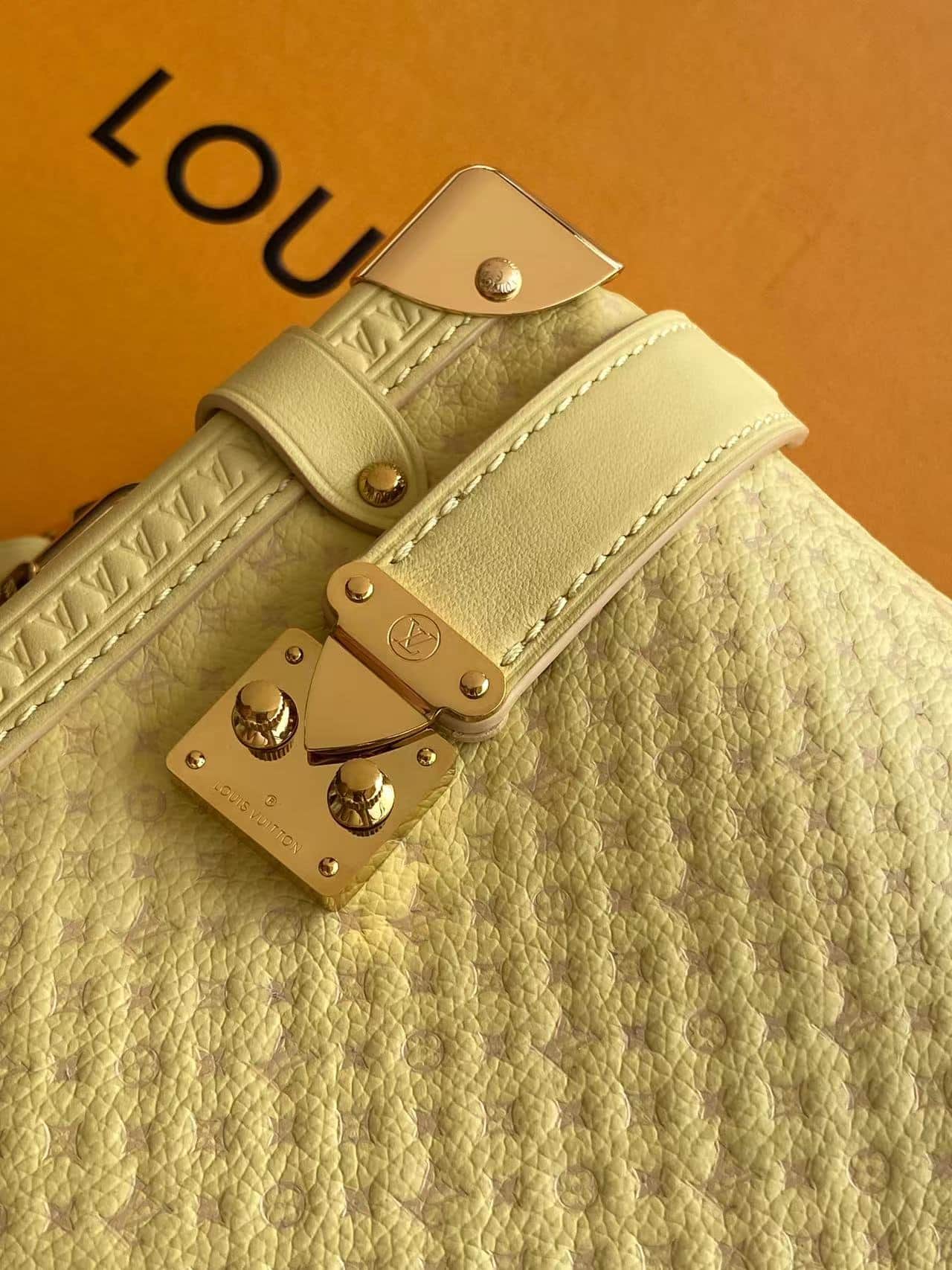 Louis Vuitton Side Trunk MM Banane Calfskin leather M28474 High