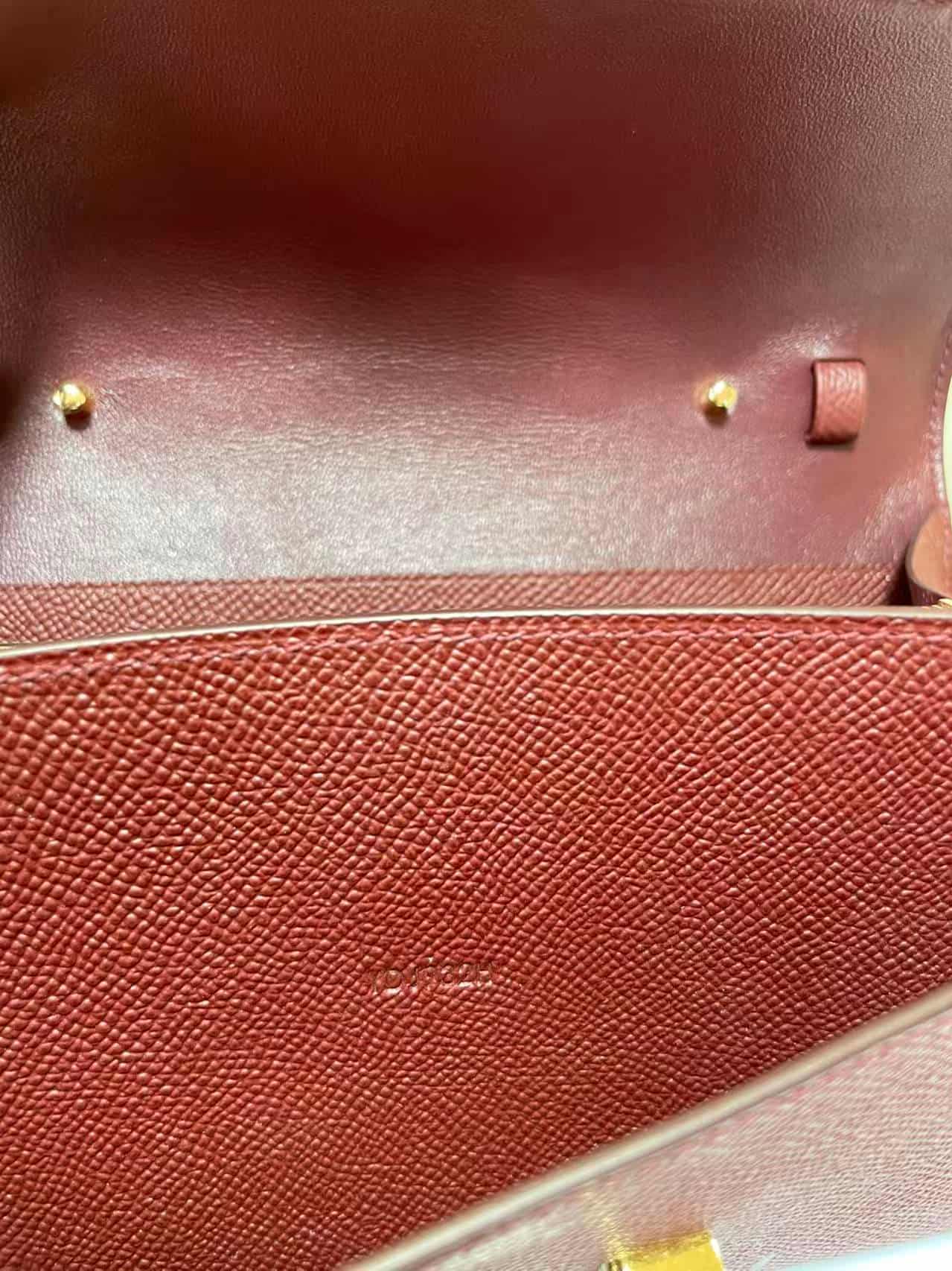 Hermes Constance Wallet To Go in Rouge H Wax High