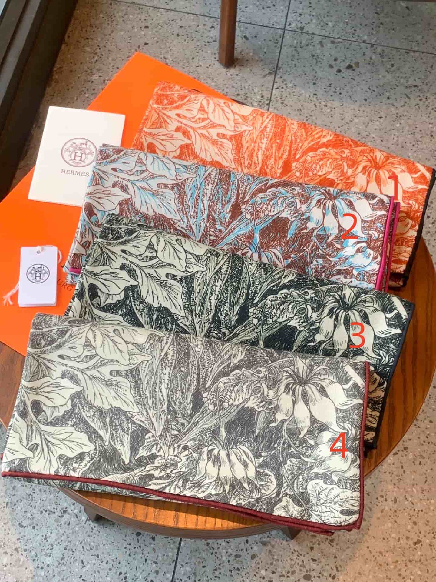 Hermes Cashmere Silk All'Orto Botanico di Palermo 140 shawl