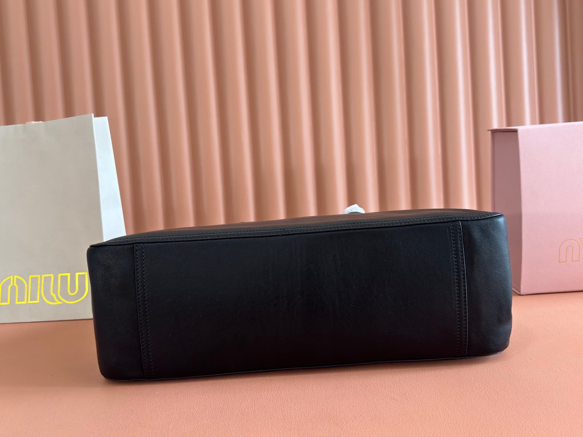 Miu Miu Vivant nappa leather bag Black 5BB196 TOP