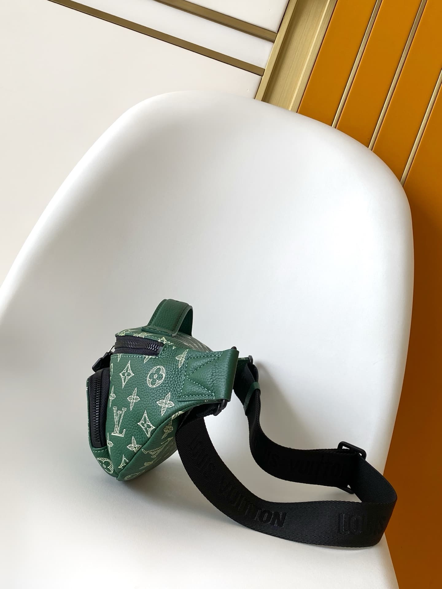 Louis Vuitton Rush Bumbag Forest Green Monogram Shadow calfskin leather M27153 High
