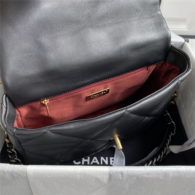 Large Chanel 19 Flap Bag Lambskin High