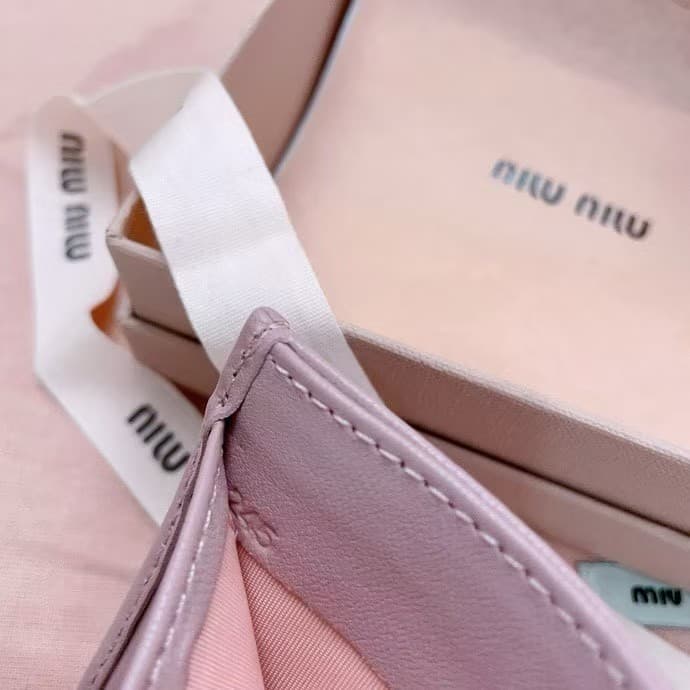 Miu Miu Matelassé nappa leather card holder High