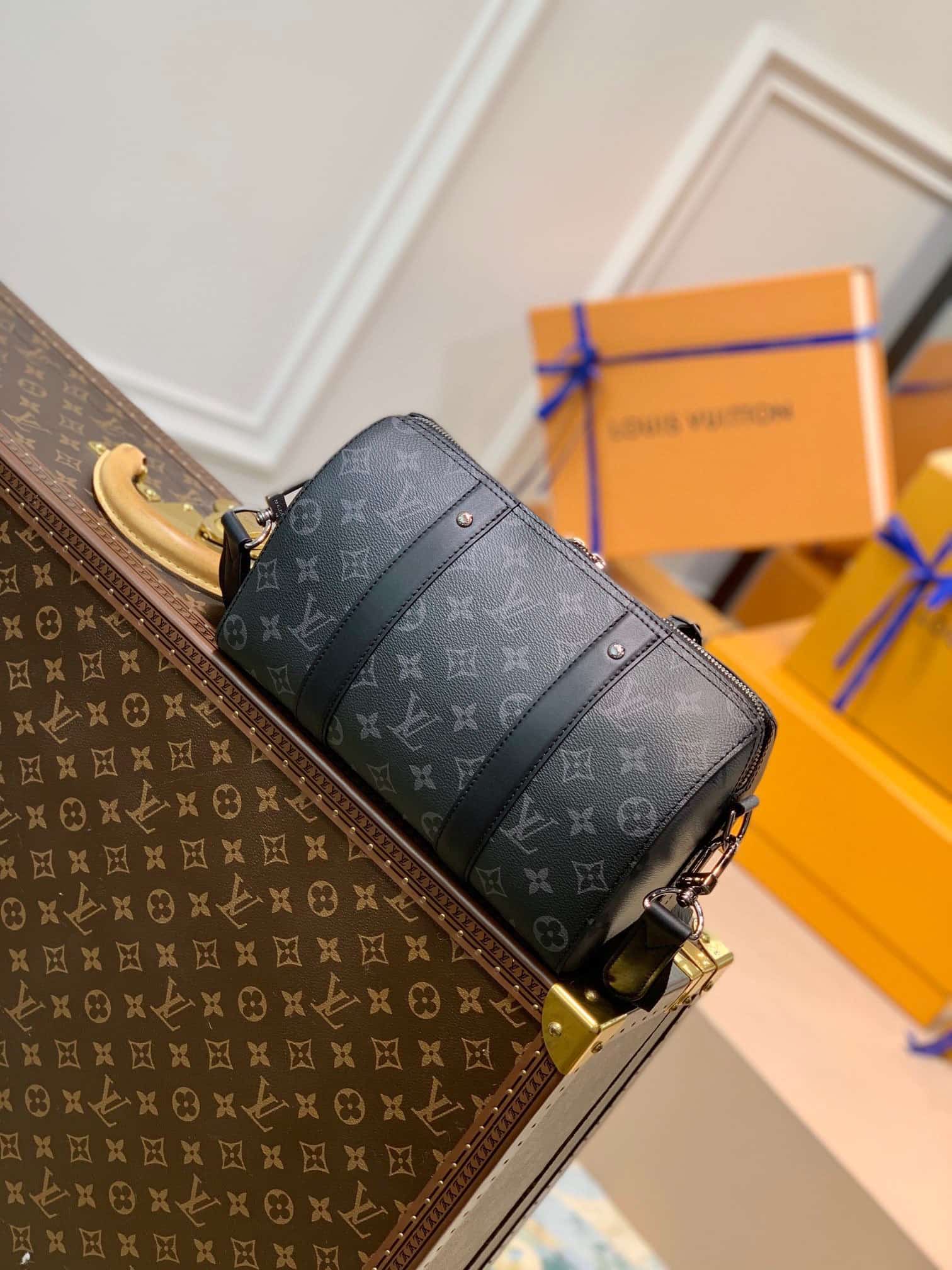 Louis Vuitton City Keepall Monogram Eclipse Reverse coated canvas M45936 High
