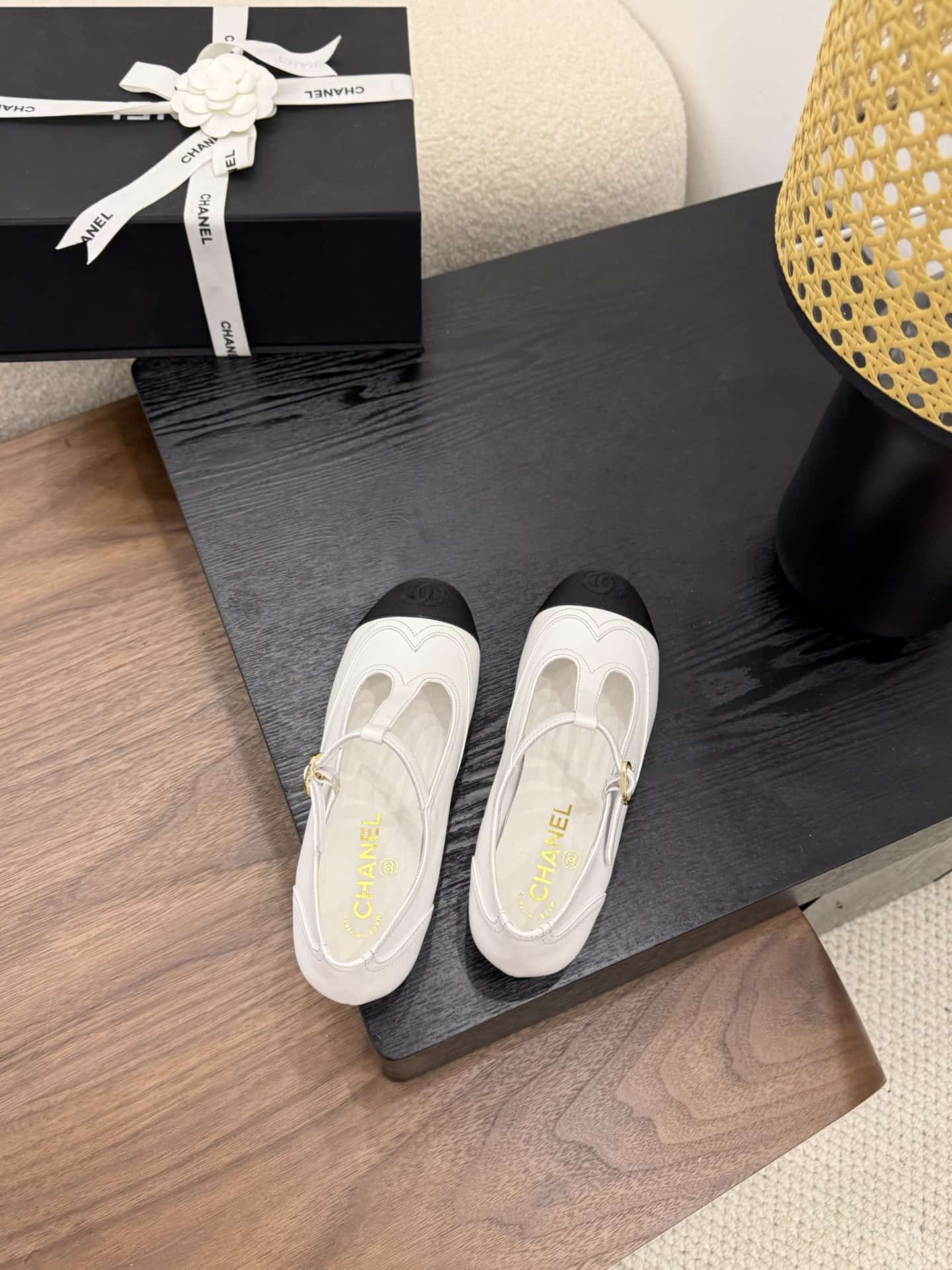 Chanel T-Strap Mary Jane Flat Shoes Women