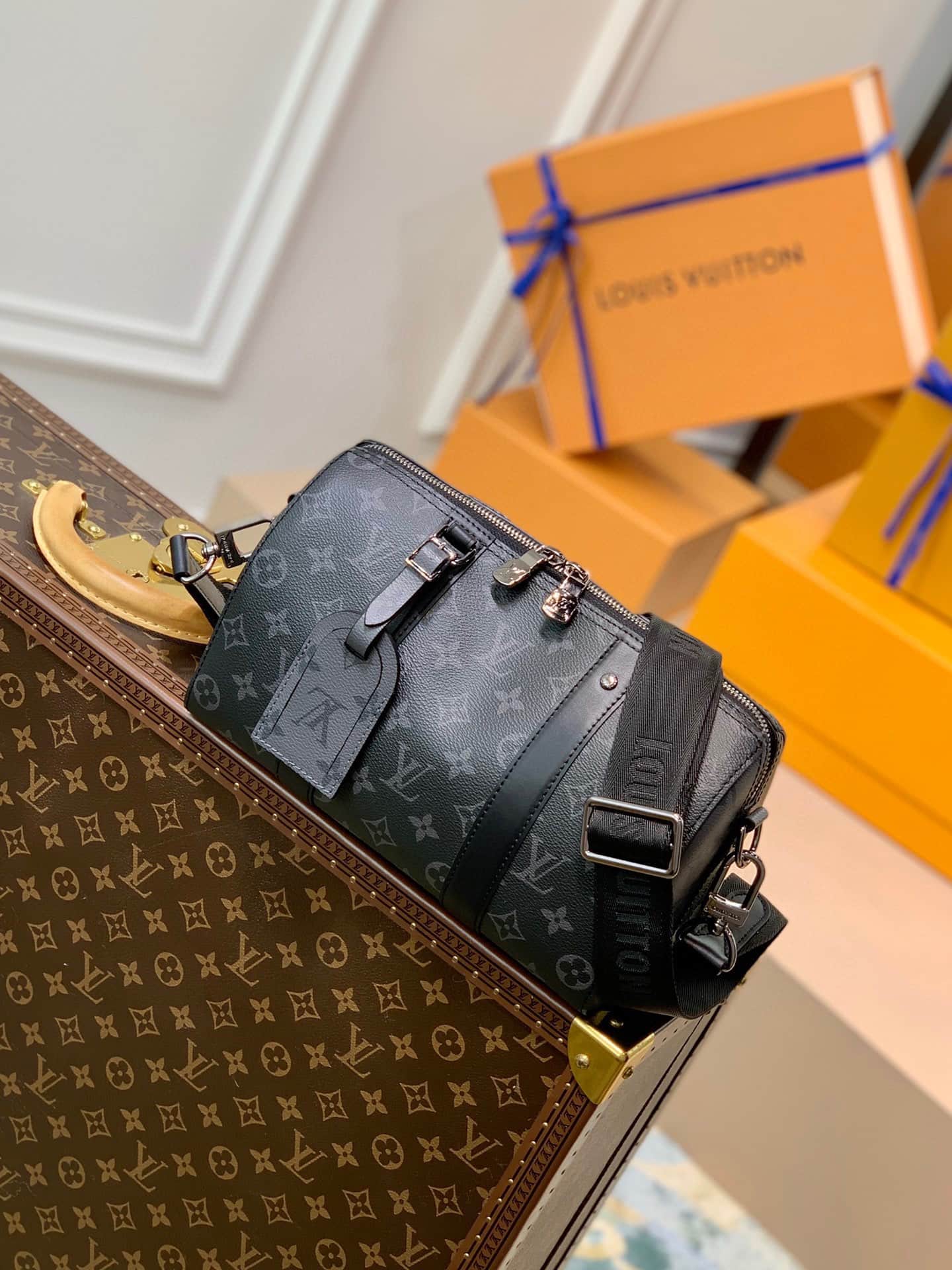 Louis Vuitton City Keepall Monogram Eclipse Reverse coated canvas M45936 High