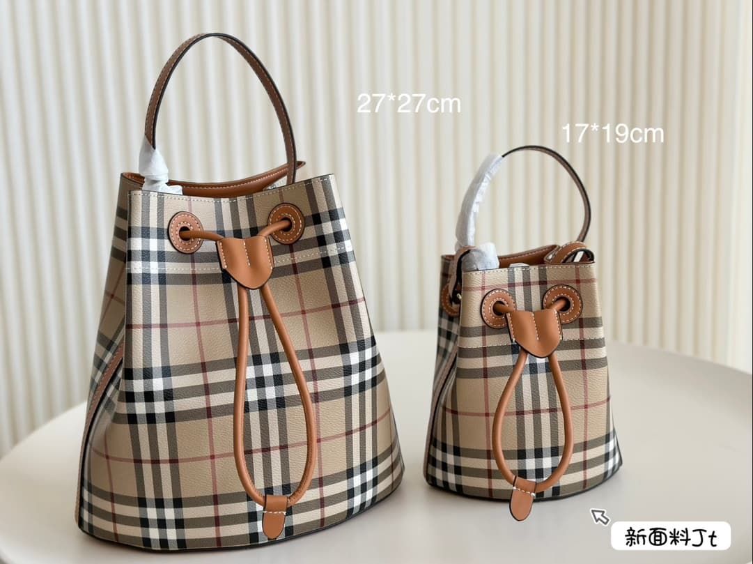 Burberry Mini/Small Bucket Bag Archive beige & briar brown/Archive beige & military