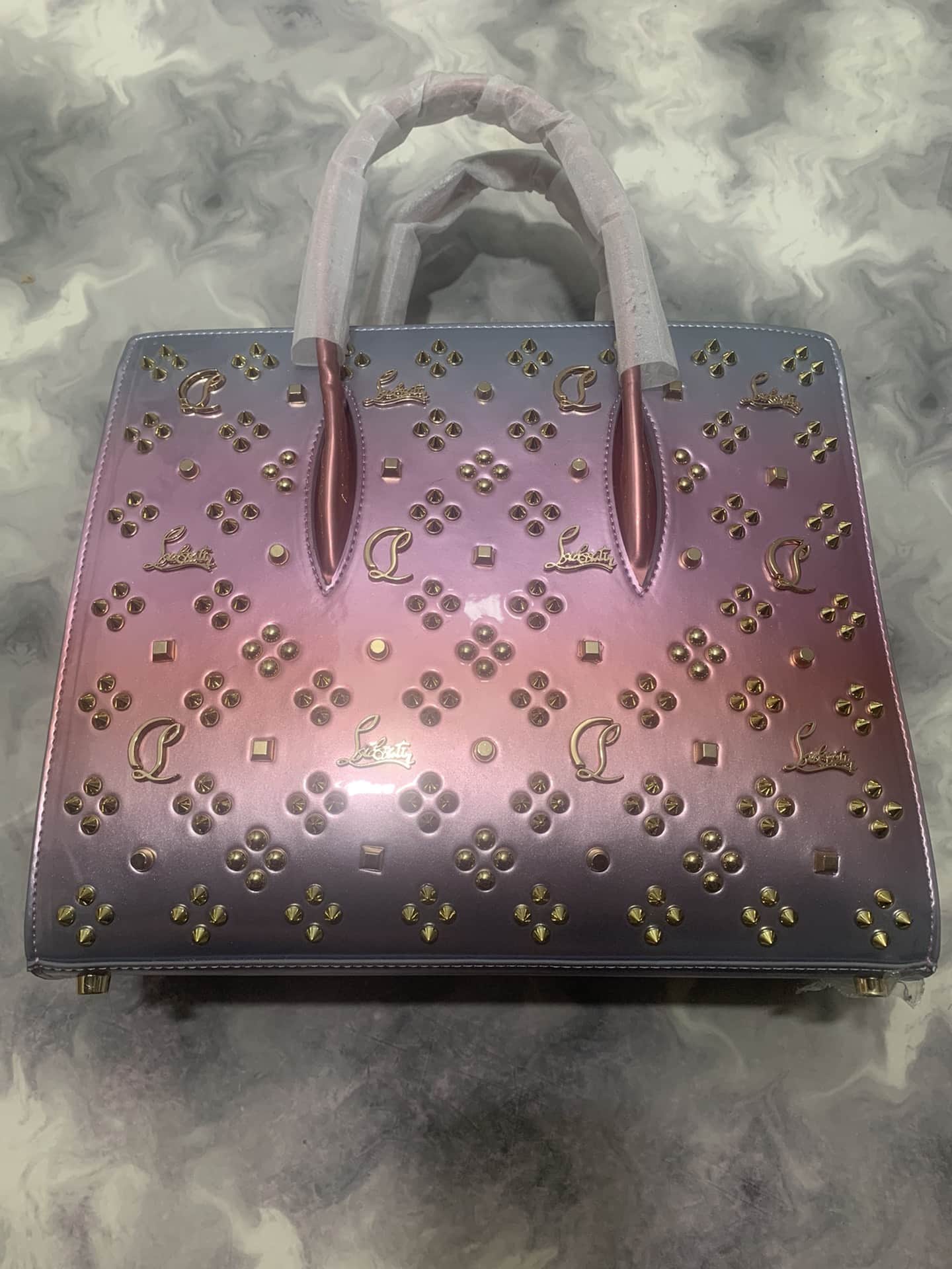 Christian Louboutin Paloma Medium Bag Calf Leather And Spikes High