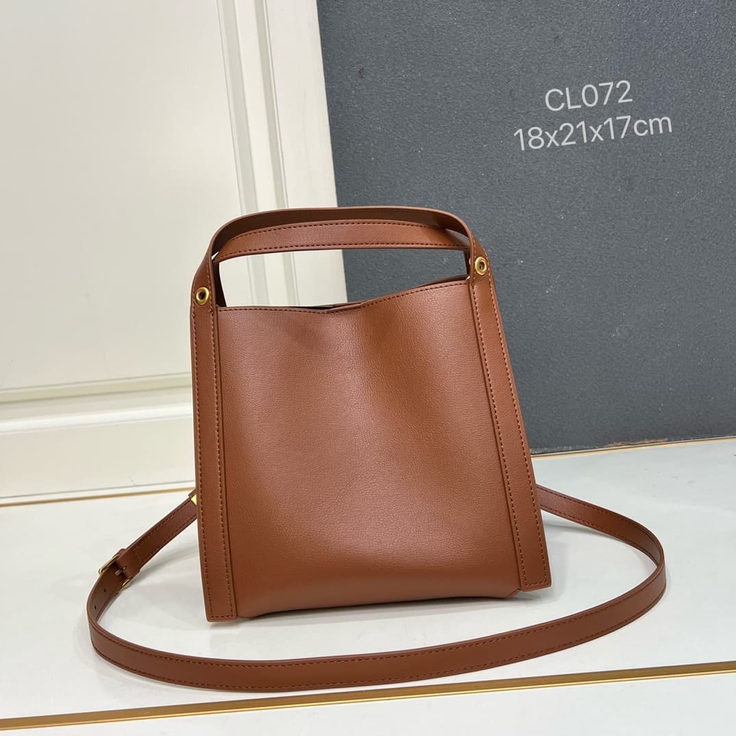 Celine SMALL CUBE BAG IN SUPPLE CALFSKIN SOFT TAN