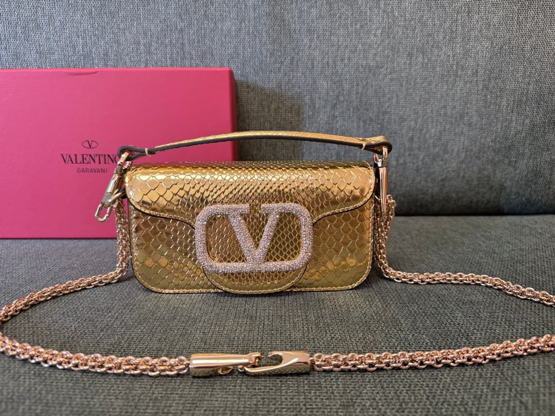 Valentino Garavani MINILOC mini shoulder bag 1133S Calfskin Gold High