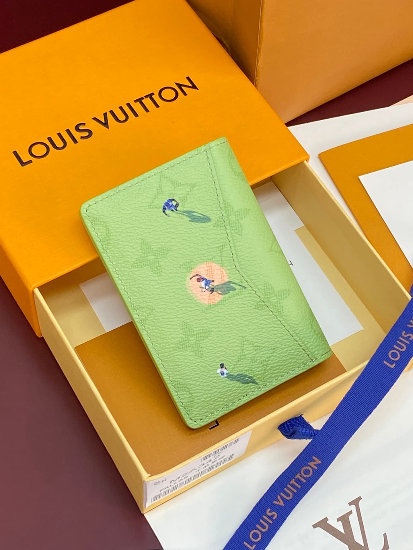 Louis Vuitton Pocket Organizer Baseball Green Monogram coated canvas M2A342 High