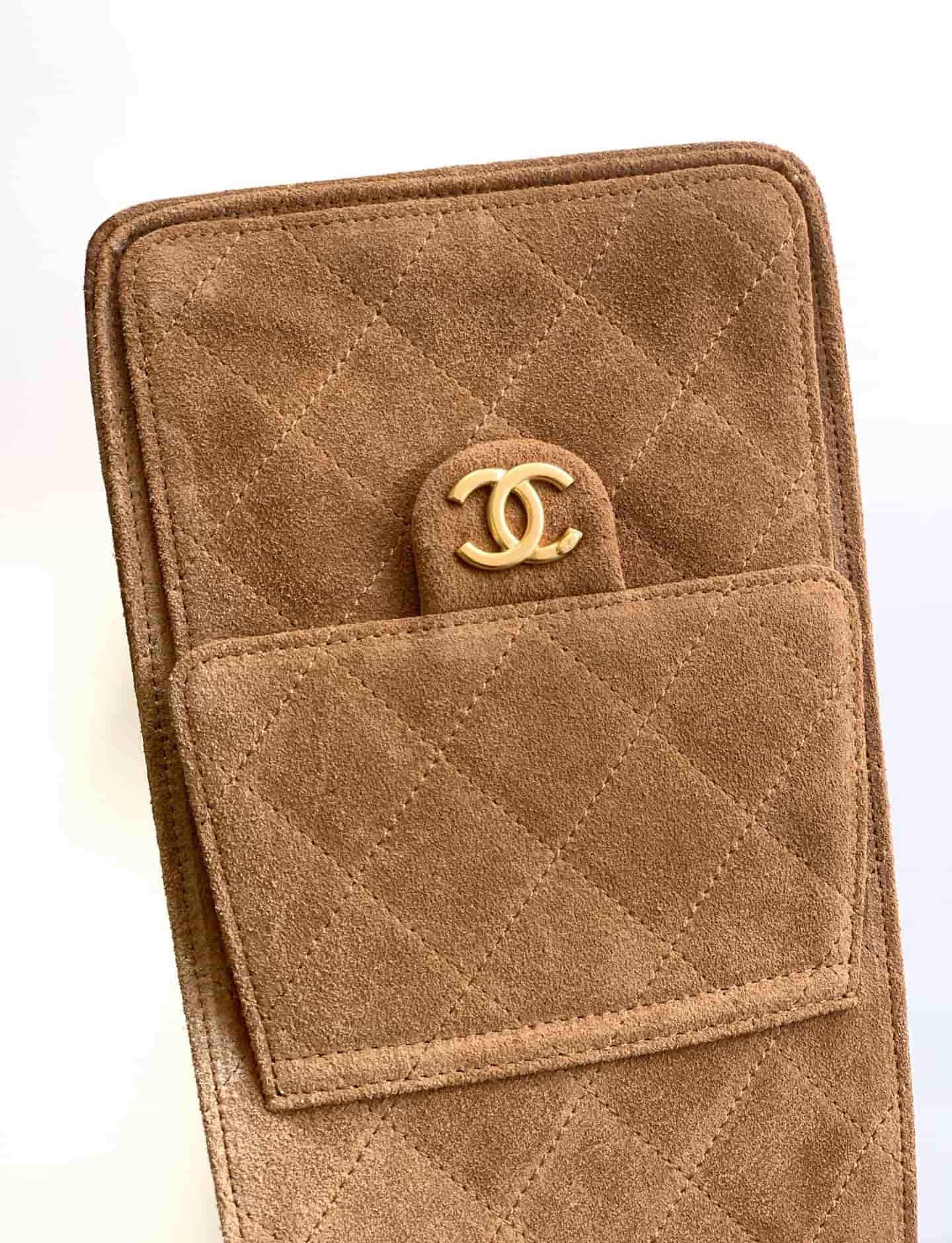 Chanel 25 Medium Hobo Medium handbag AS5311 Suede & Gold-tone Metal Brown High