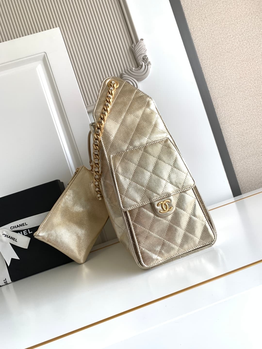 Chanel 25 Medium Hobo Medium handbag AS5311 Grained Calfskin & Gold-tone Metal Gold A