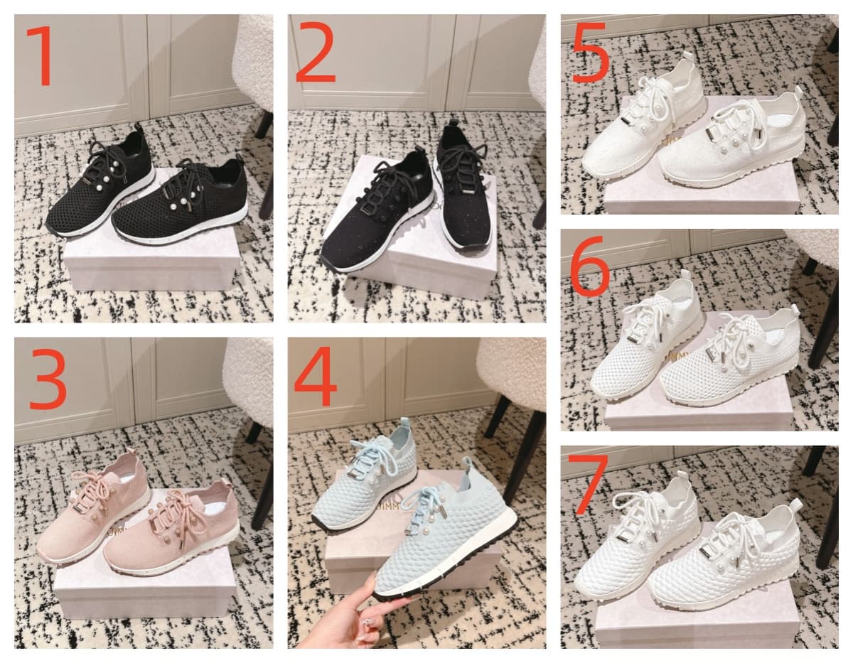 Jimmy Choo Veles Imitation Pearl Knit Sneaker Shoes Women