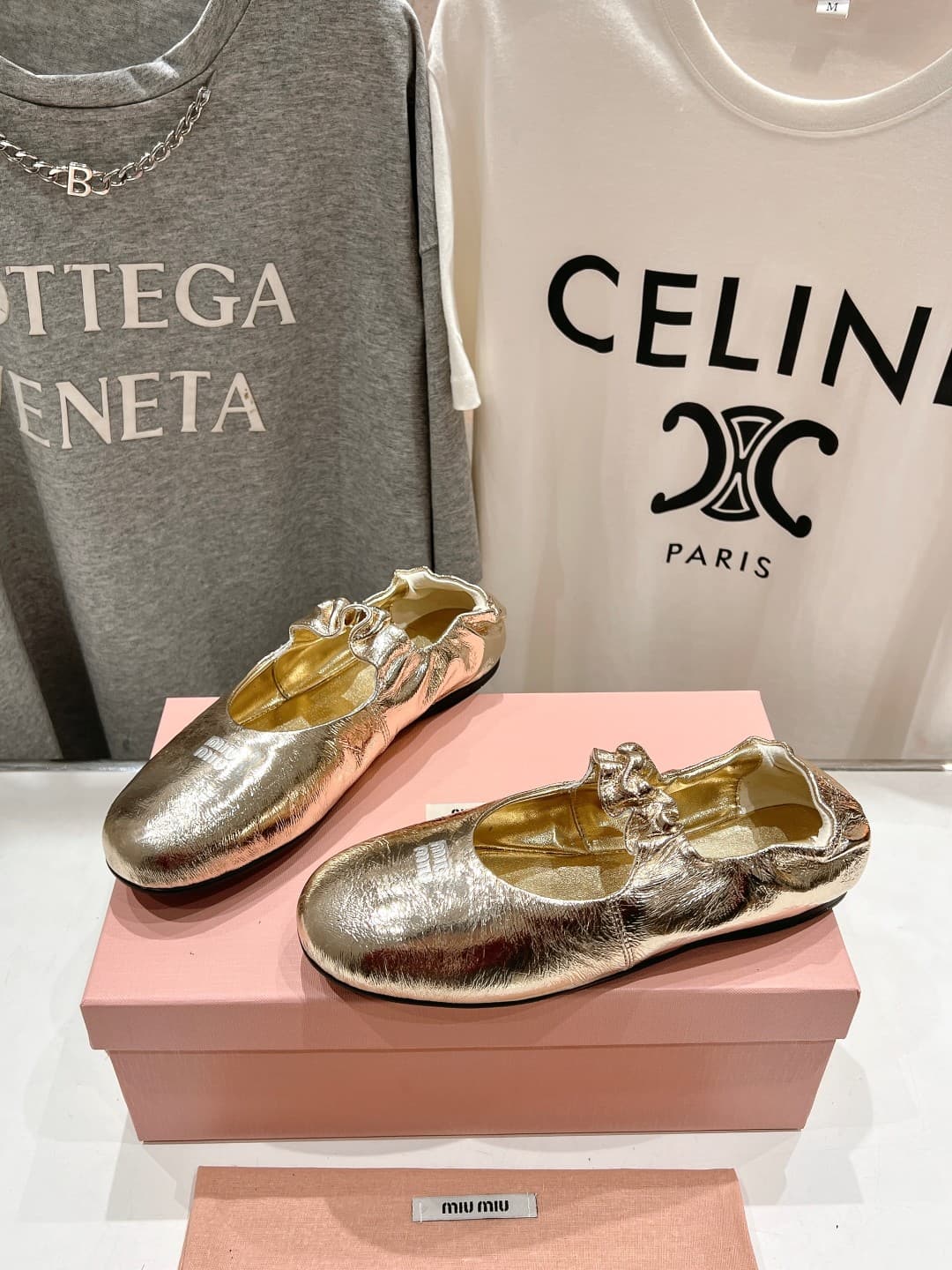 Miu Miu Ruches Ballerinas Flat Shoes Women