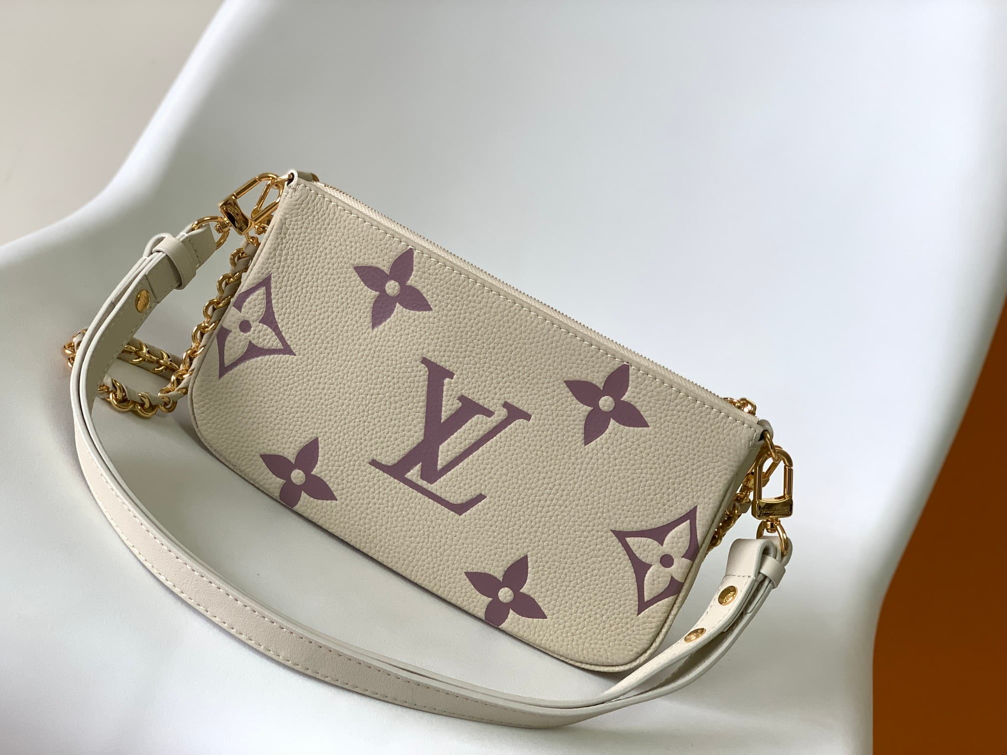 Louis Vuitton Multi Pochette Accessoires Bicolor Empreinte leather M80447 High