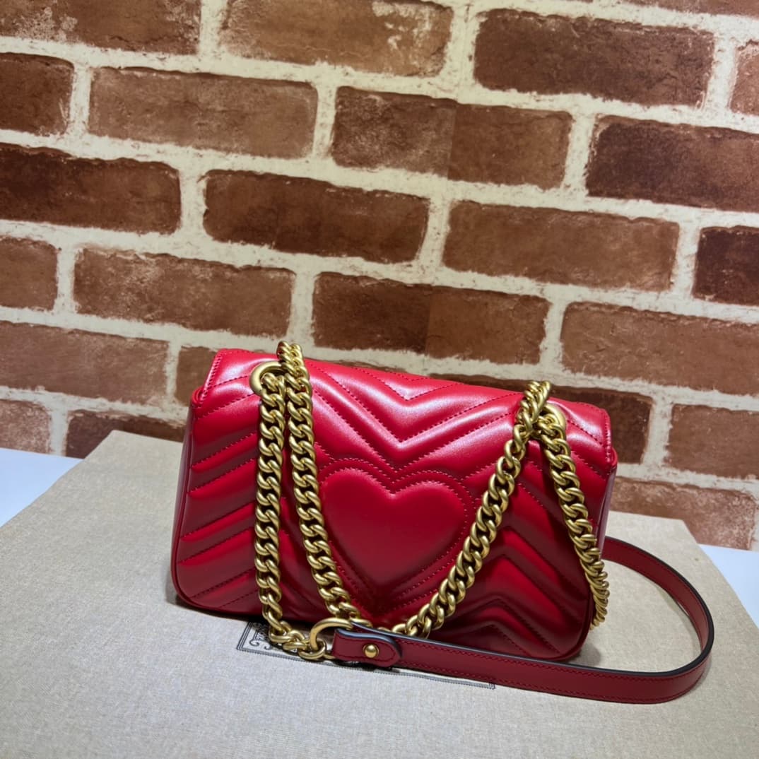GG Marmont mini matelassé shoulder bag red 446744 High