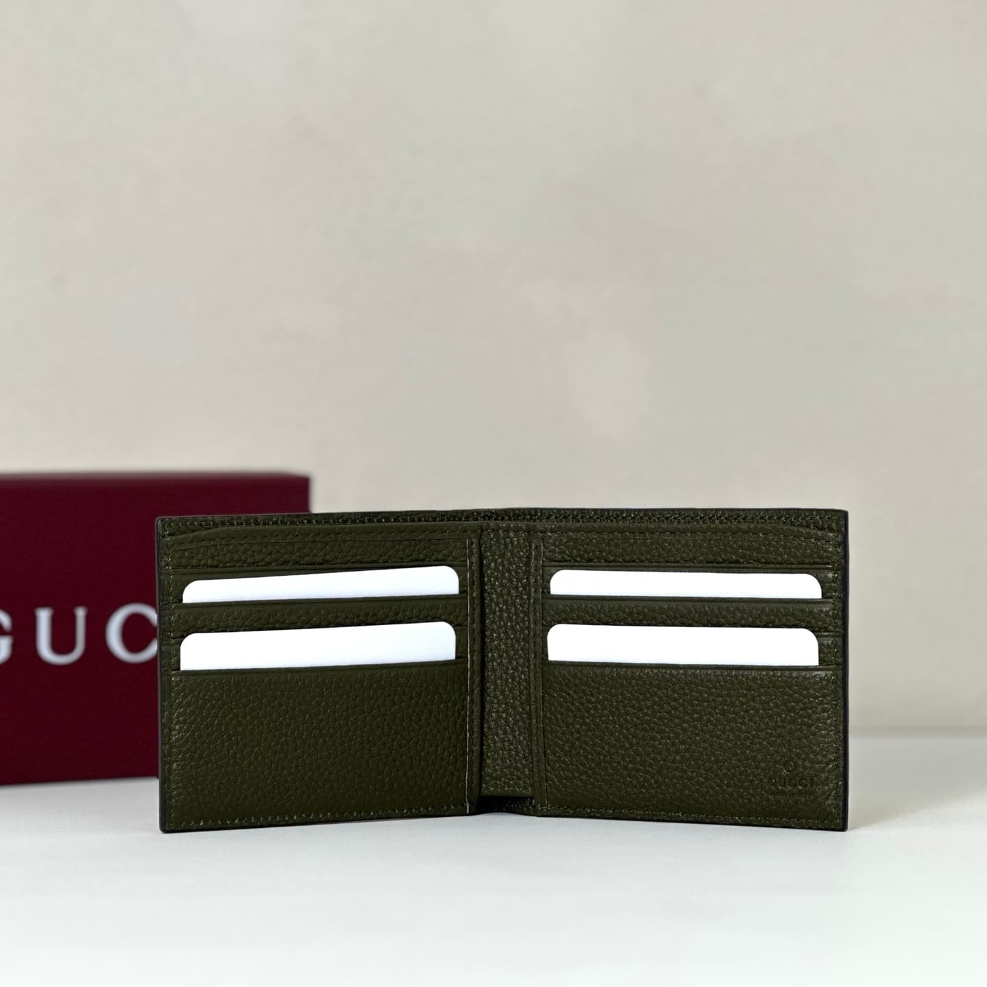 Gucci GG Jumbo bi-fold wallet Deep Green 739475 High